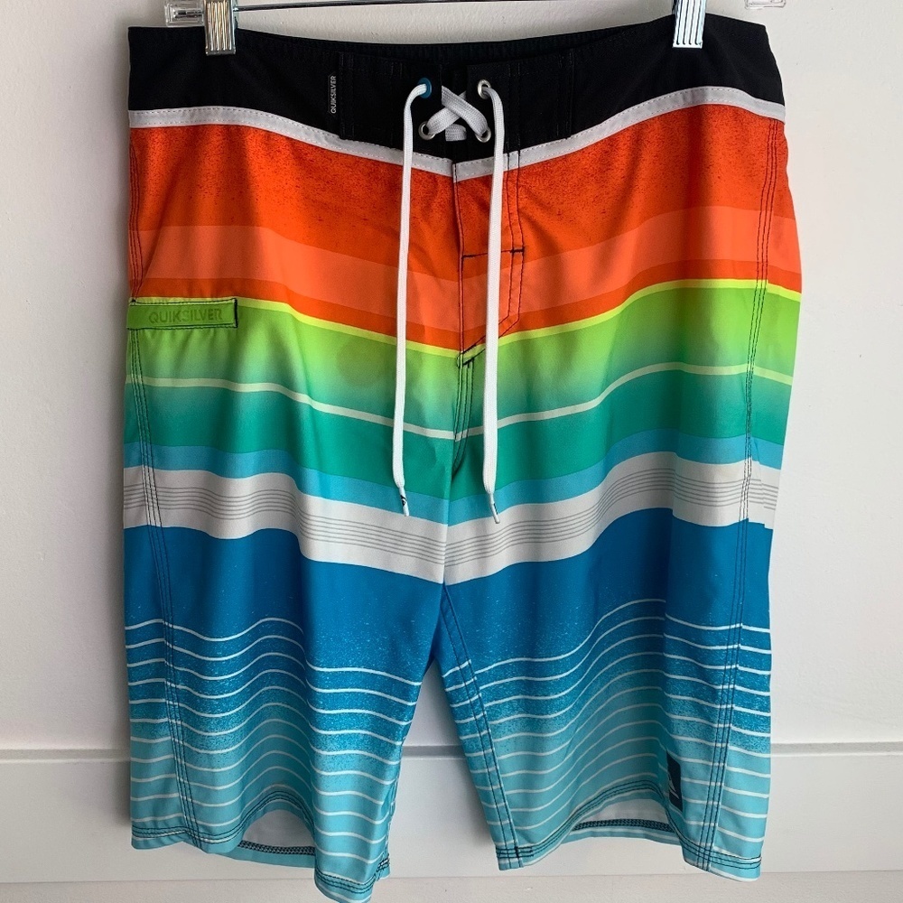 Quiksilver Multicolor Striped Board Shorts